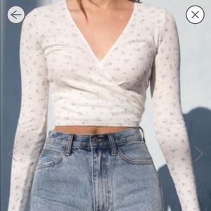 Brandy Melville wrap top, new